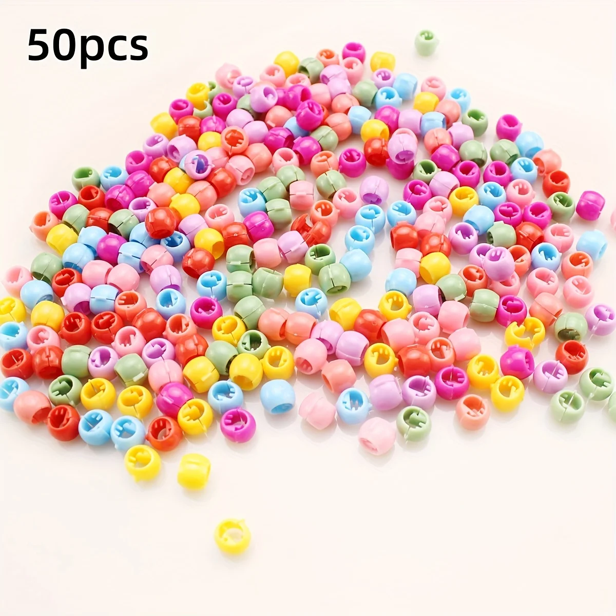 50/100/200pcs Hair Beads,, Cute Mini Hair Claw Clips For Girls