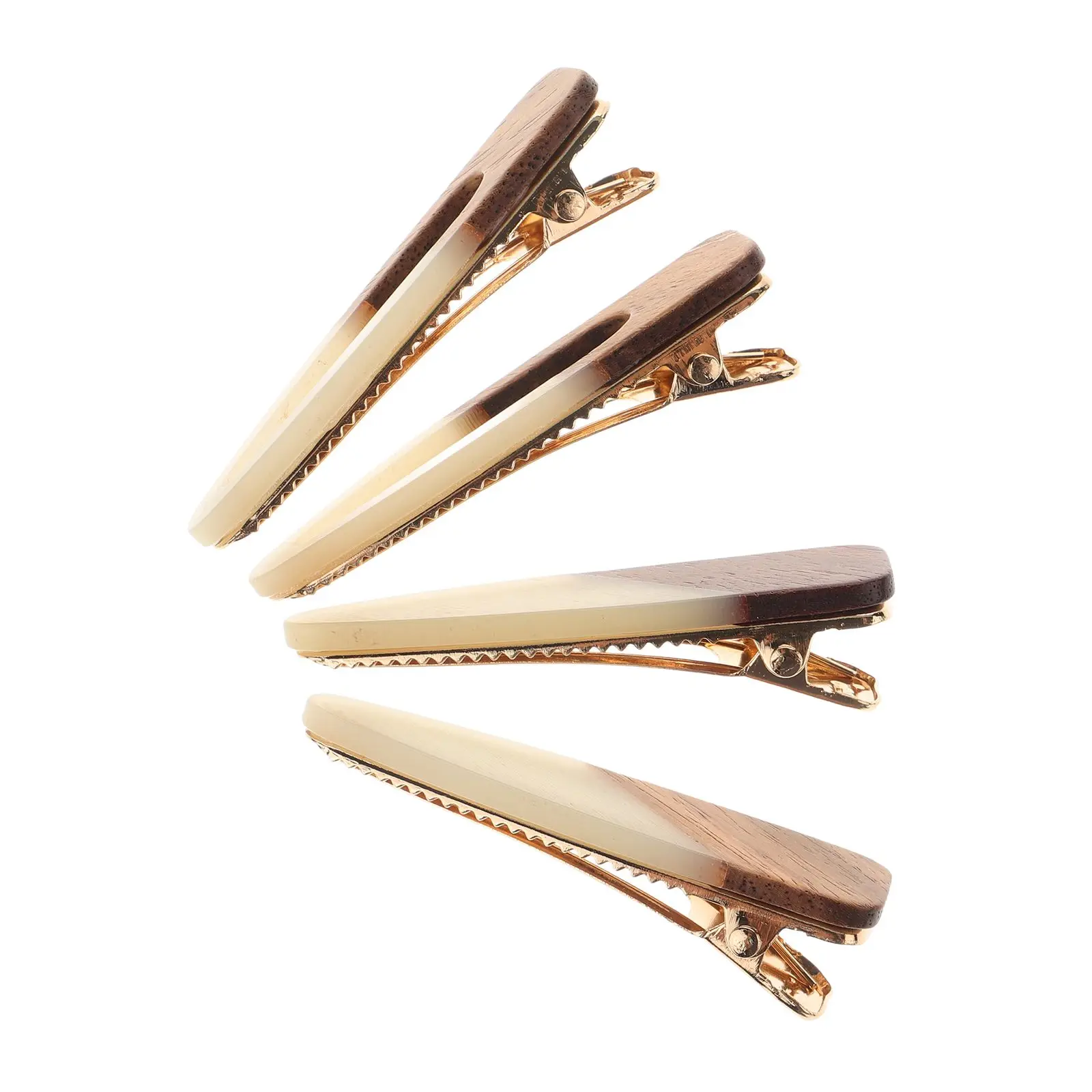 

4 PCS French Hair Pin Accessories Clips for Jelly Color Decorative Pins Barrettes Bamboo Women Miss