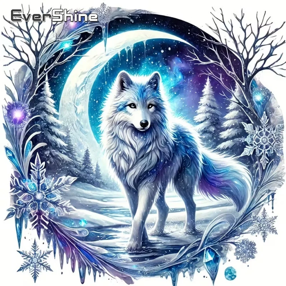 Evershine 5D DIY Diamant Stickerei Wolf Tier Neue Ankunft Malerei Hund Acryl Handwerk Liefert Mosaik Mond Dekor für Zuhause