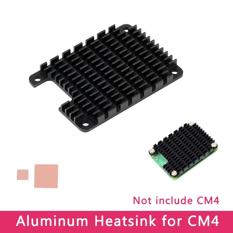 

CM4 Dedicated Aluminum Heatsink for Raspberry Pi Compute Module 4 with Thermal Pads Passive Cooling for CM4 Board