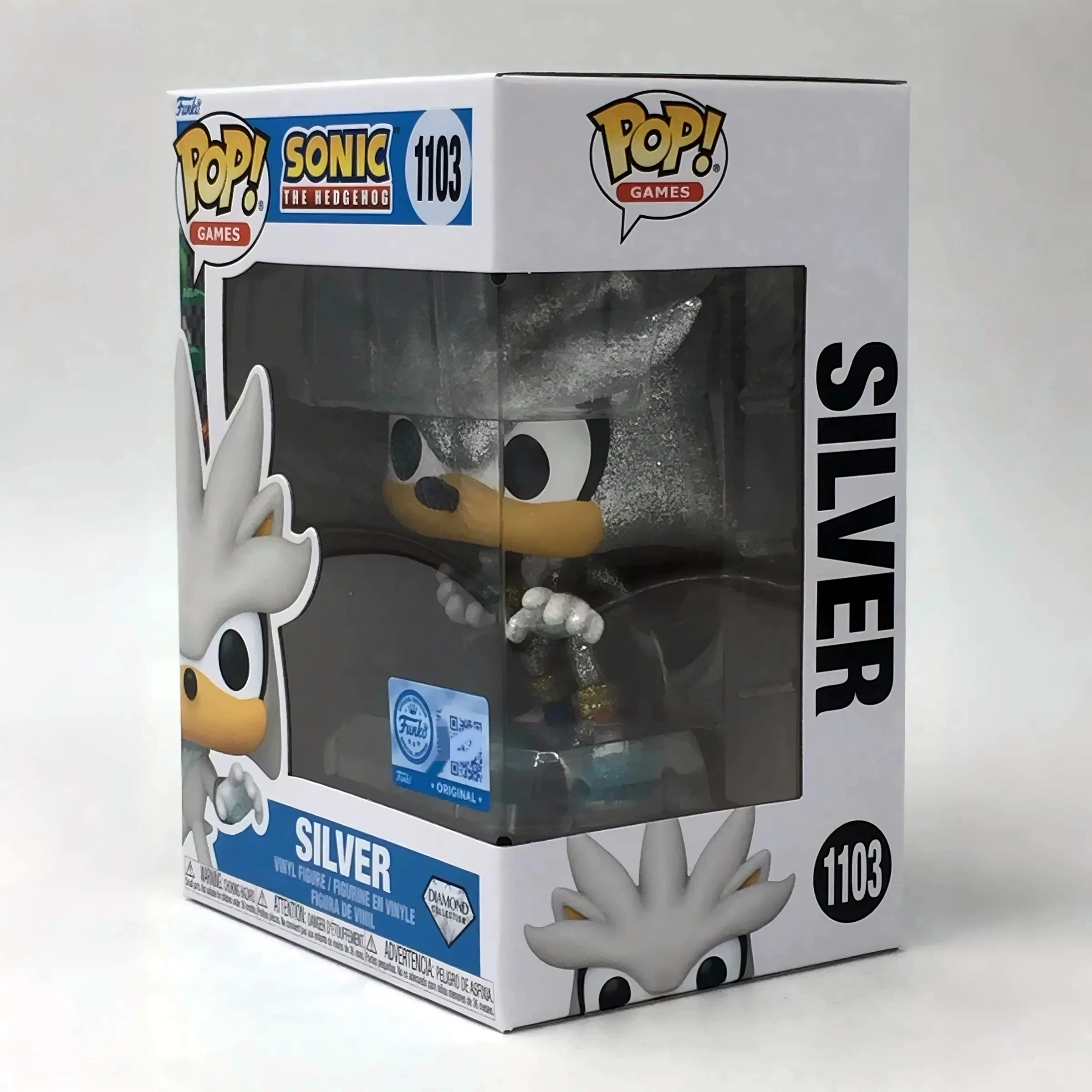 

Фигурки ежика Sonic FUNKO POP, серебро 1103 (алмаз) 4,5 дюйма, виниловая фигурка, Коллекционная ограниченная серия, модель игрушки в подарок
