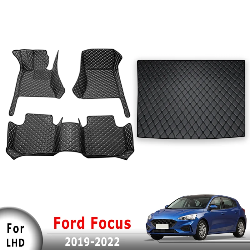 

Автомобильные коврики, ковры в багажник для Ford Focus 2019 2020 2021 2022, хэтчбек, автомобильные аксессуары для интерьера, водонепроницаемые чехлы, продукты