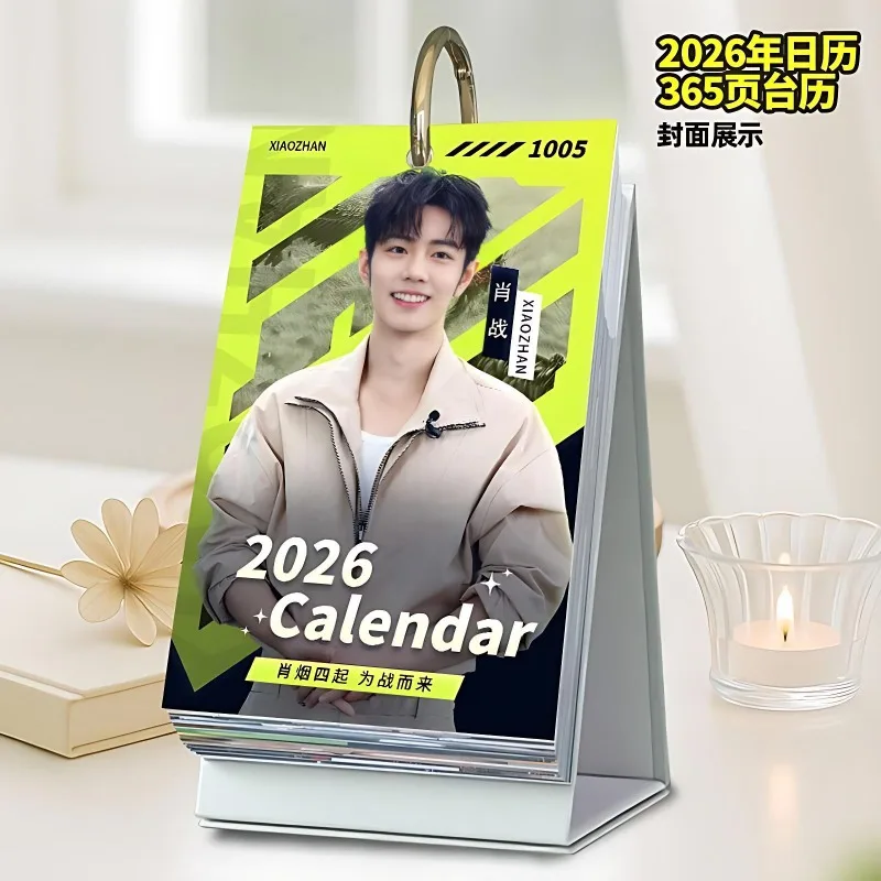 Xiao Zhan 2026 Quote Calendar 365 Days Around Creative Desk Calendar Desktop Ornament Gift 2026 Calendar