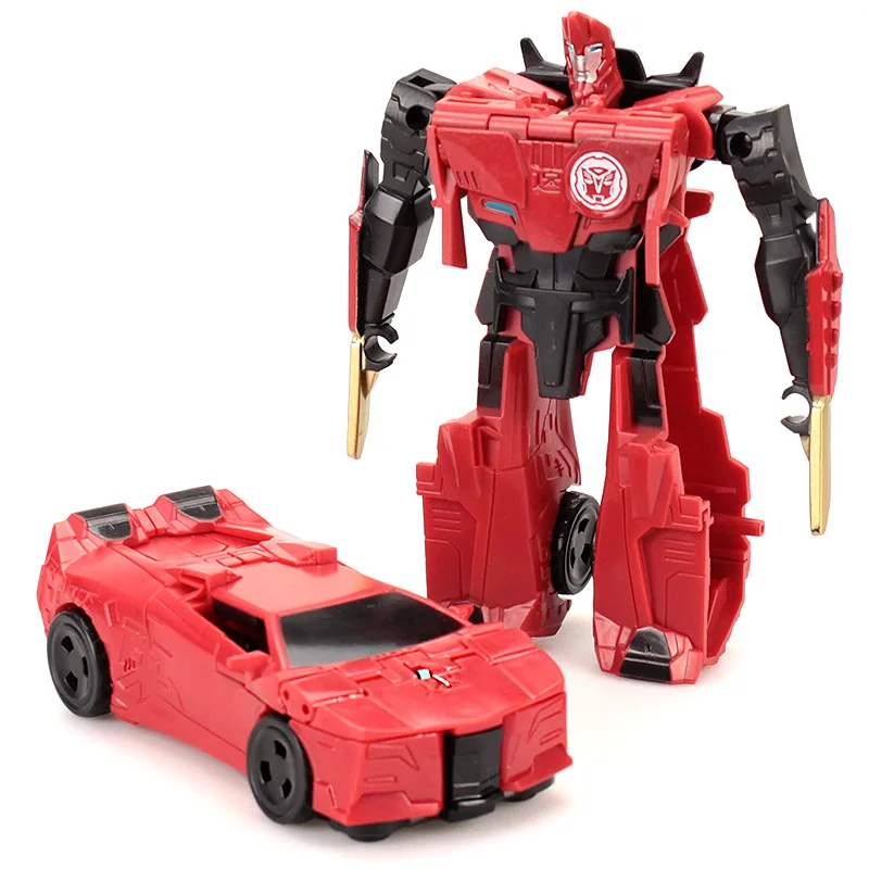 12cm Transforming Toy Car Children Transformation Robot Kit Toys Models 2 In 1 One Step Model Deformed Car Toy for Boy Gift