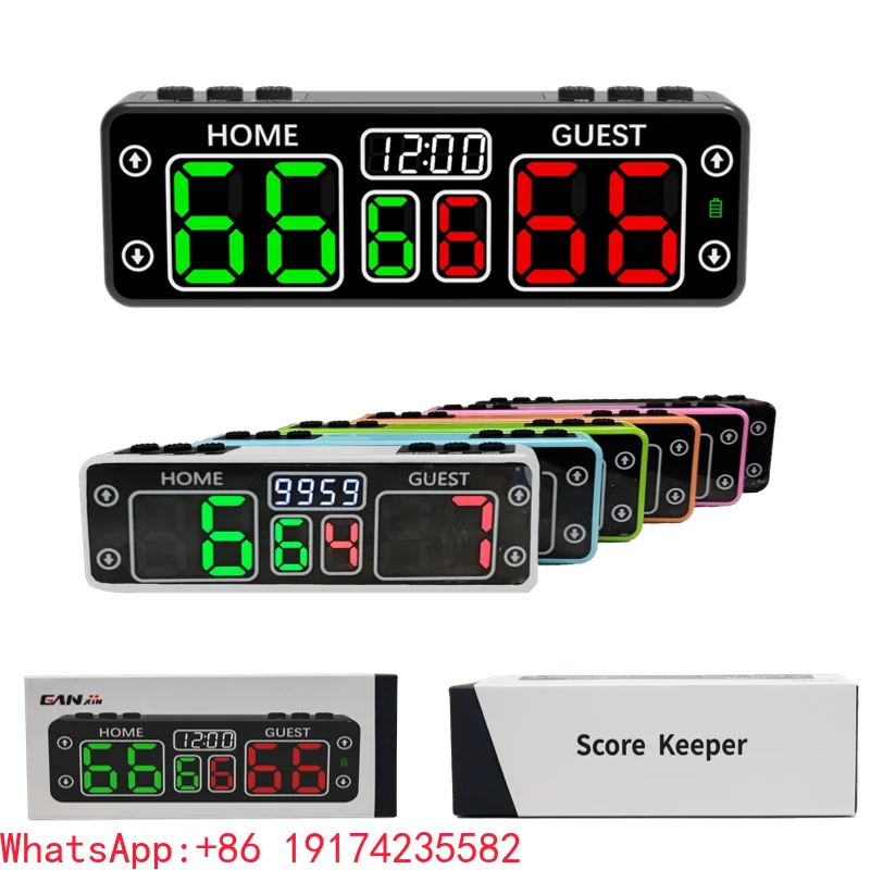 V30 Series Touchable Ball Sports Scoreboard Portable Rechargeable Multi-scene Timing Score Keeper LED Digital Scoreboard