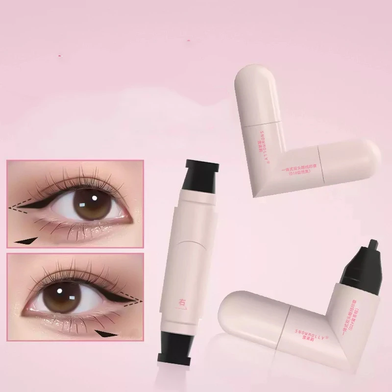 Zwart Bruin Vloeibare Eyeliner Stempel DIY Driehoek Eyeliner Verlenging Stempels Waterdicht Langdurig Snel Droge Ogen Make-up Sjabloon