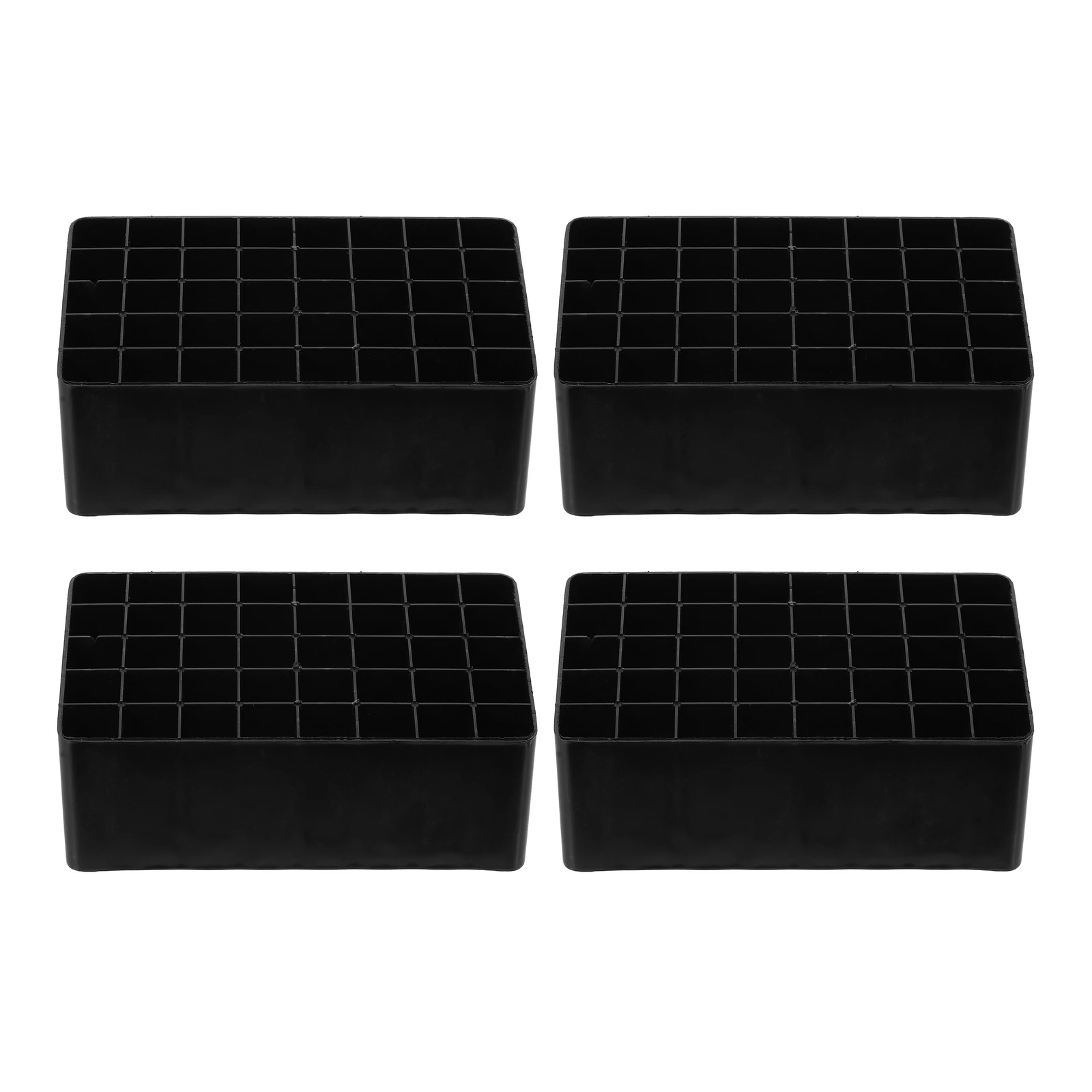 

4pcs Pen Box Desk Organizer Sturdy PP Lightweight Portable Mark Holder Pencil Case Office Stationery Solid Color