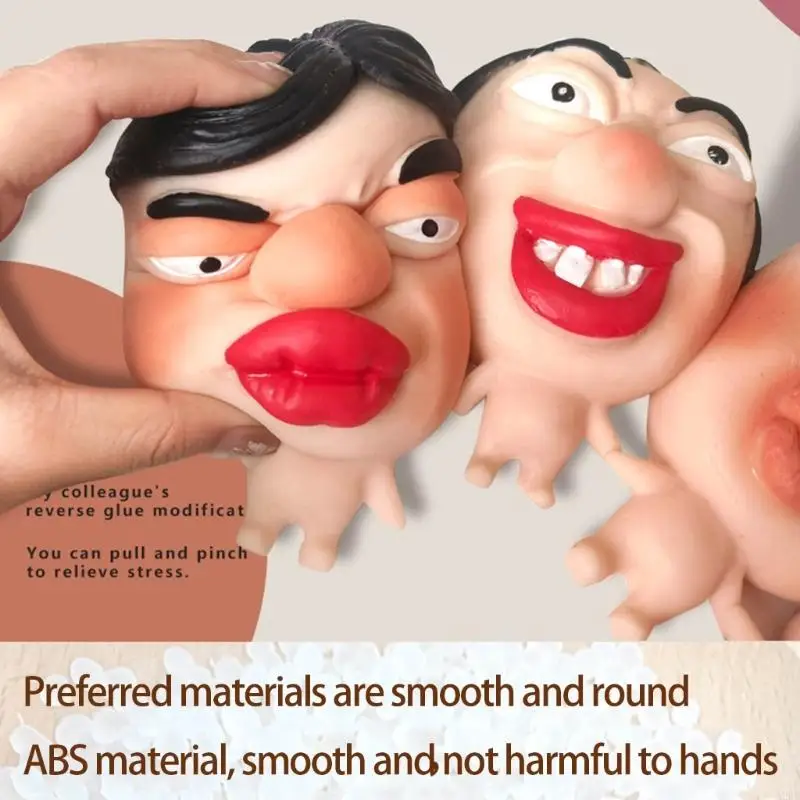 

Humorous Look Squeeze Toy Transportable Flexible Mask Toy Against Anxiety Perceptual Ease Office Home Associate A2UB