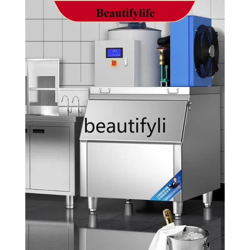AB02 Ice Maker Flake Ice Machine Large Ice Maker Commercial Seafood Supermarket Hot Pot Buffet Restaurant