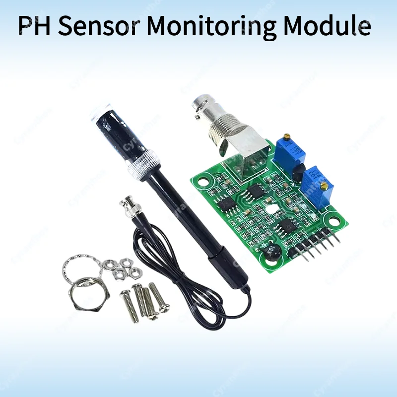 

PH Sensor Module with Analog Voltage Output 5V Operating PH 0–14 Detection Range Fast Response for Arduino/Raspberry Pi