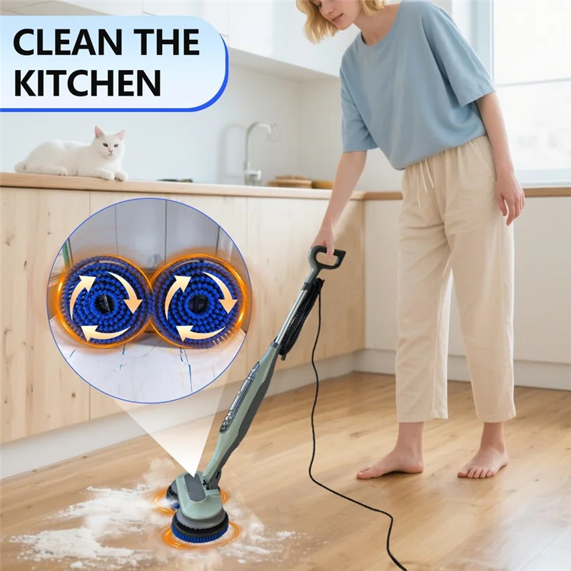 FNJK-For Shark Steam Mop S7000/S7001/S8201 سلسلة استبدال رأس الفرشاة 2 حزمة-وسادات ممسحة البخار للتنظيف العميق على الأرضيات الصلبة