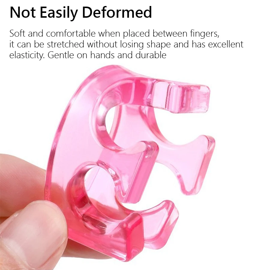 2Pcs Reusable Silicone Nail Separators, Comfortable Finger and Toe Spacers, Ideal for Nail Manicure Pedicure