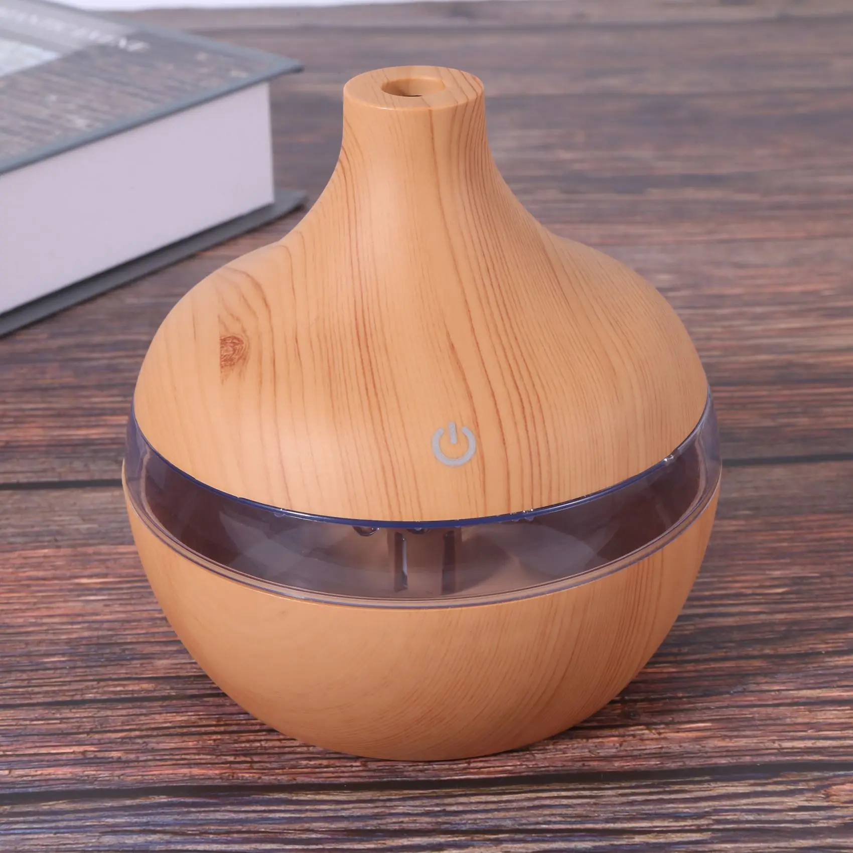 Humidificateur d'aromathérapie USB Wood Mars, gouttelettes d'eau, purification de l'air, diffuseur d'huiles essentielles et d'arômes, grain de maison créatif