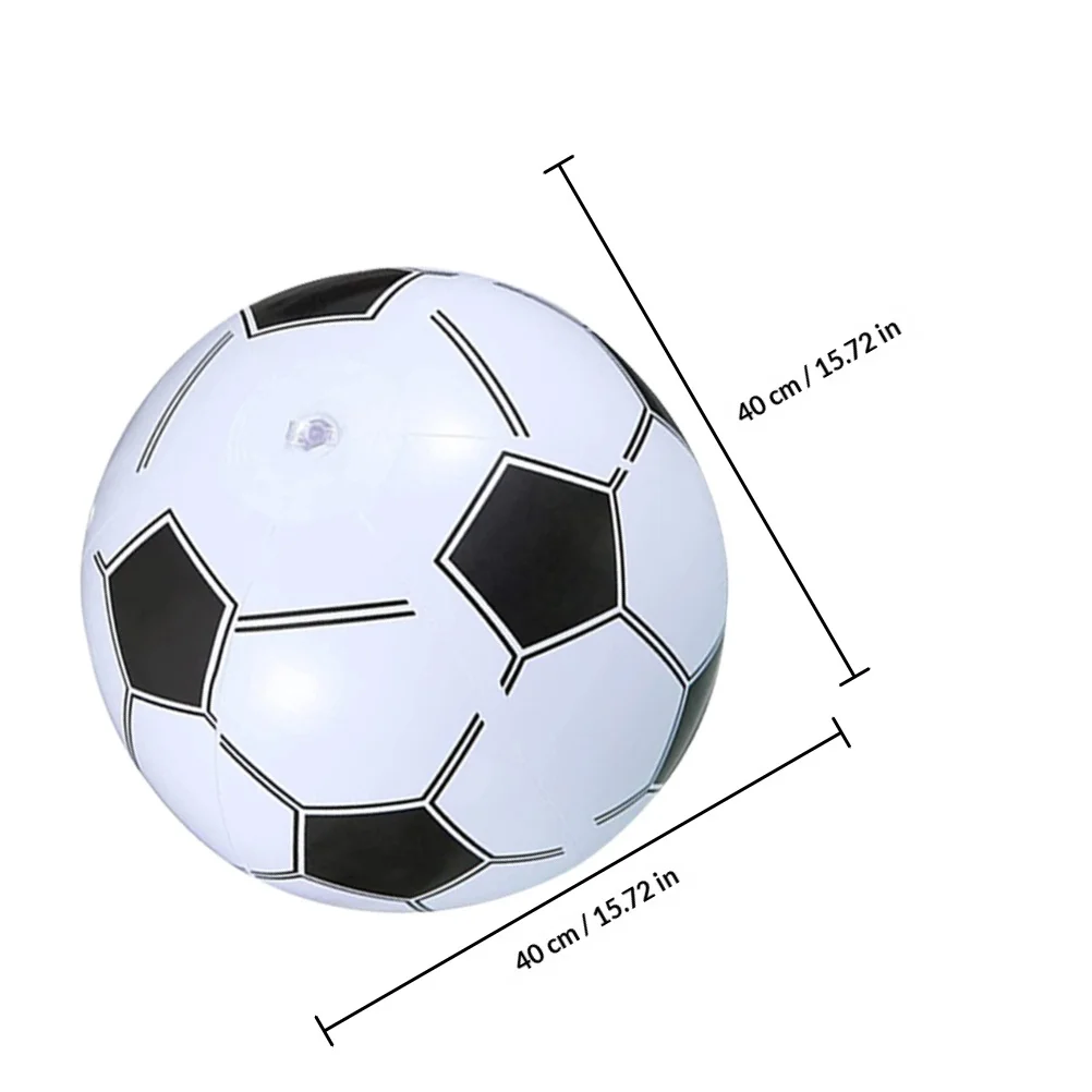 Pallone da Calcio Gonfiabile per Giochi in Spiaggia e Piscina, 40cm, Giocattolo Galleggiante, 3 Pezzi, per Feste all'Aperto e al Chiuso, Rimbalzo Elastico