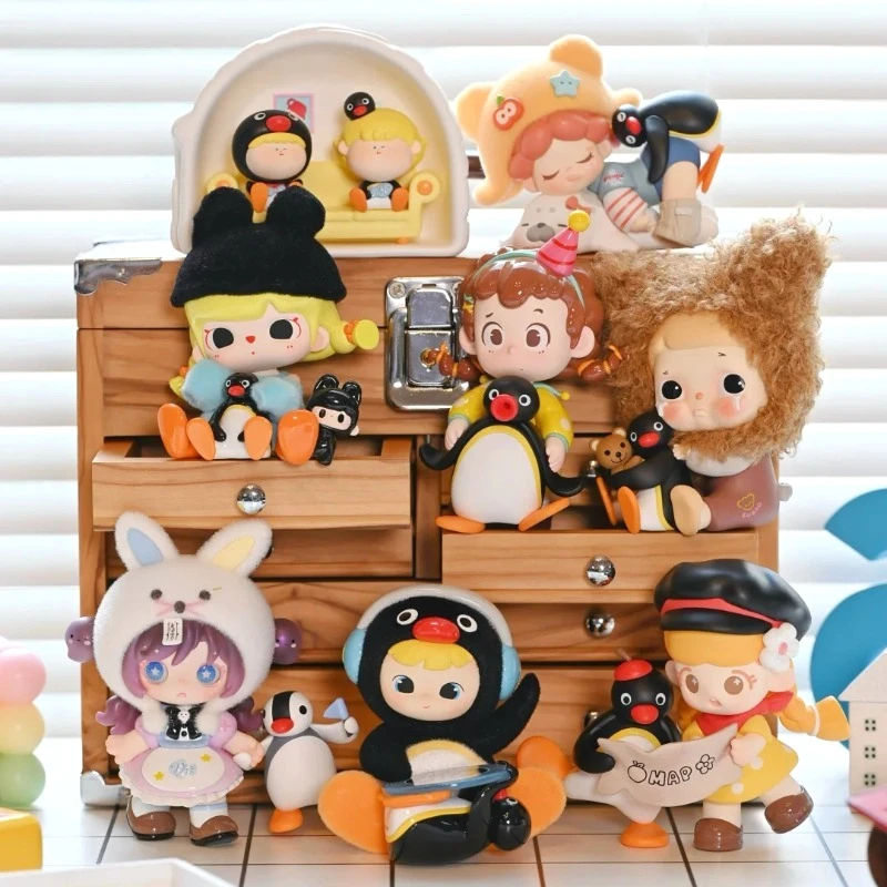 

ADVENTURE with Pingu Series Blind Box Pingu 45th Anniversary Action Figure Mystery Box Decor Anime Doll Toys Surprise Gift New