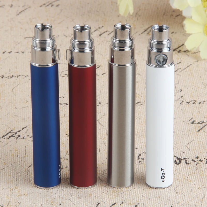 Batterie colorée rechargeable pour cigarette électronique, ego, 650mah, 900mah, 1100mah, 2 pièces/lot