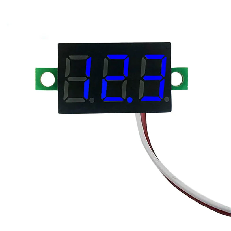 DC5-30V mini misuratore di tensione digitale cc a LED a due fili da 0.28 pollici con display digitale regolabile e protezione inversa