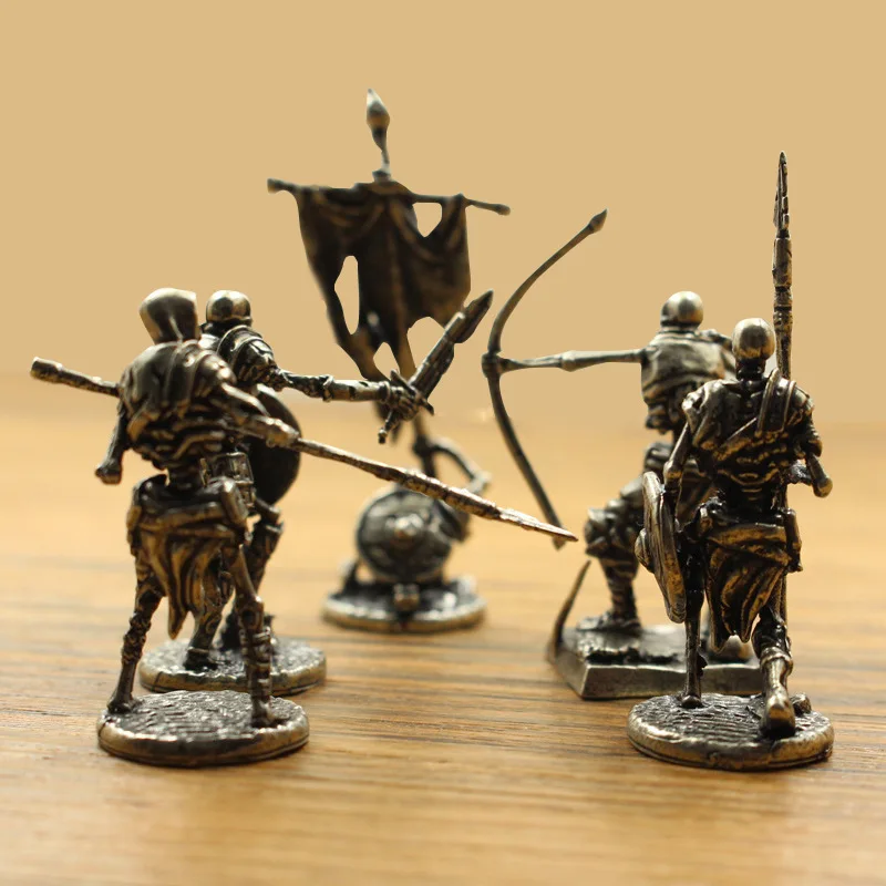 المعادن جيش أوندد الهياكل العظمية عمل أرقام Dsktop نموذج اللعب مجلس لعبة قطعة الأولاد الهدايا مصغرة زخرفة الملحقات #1