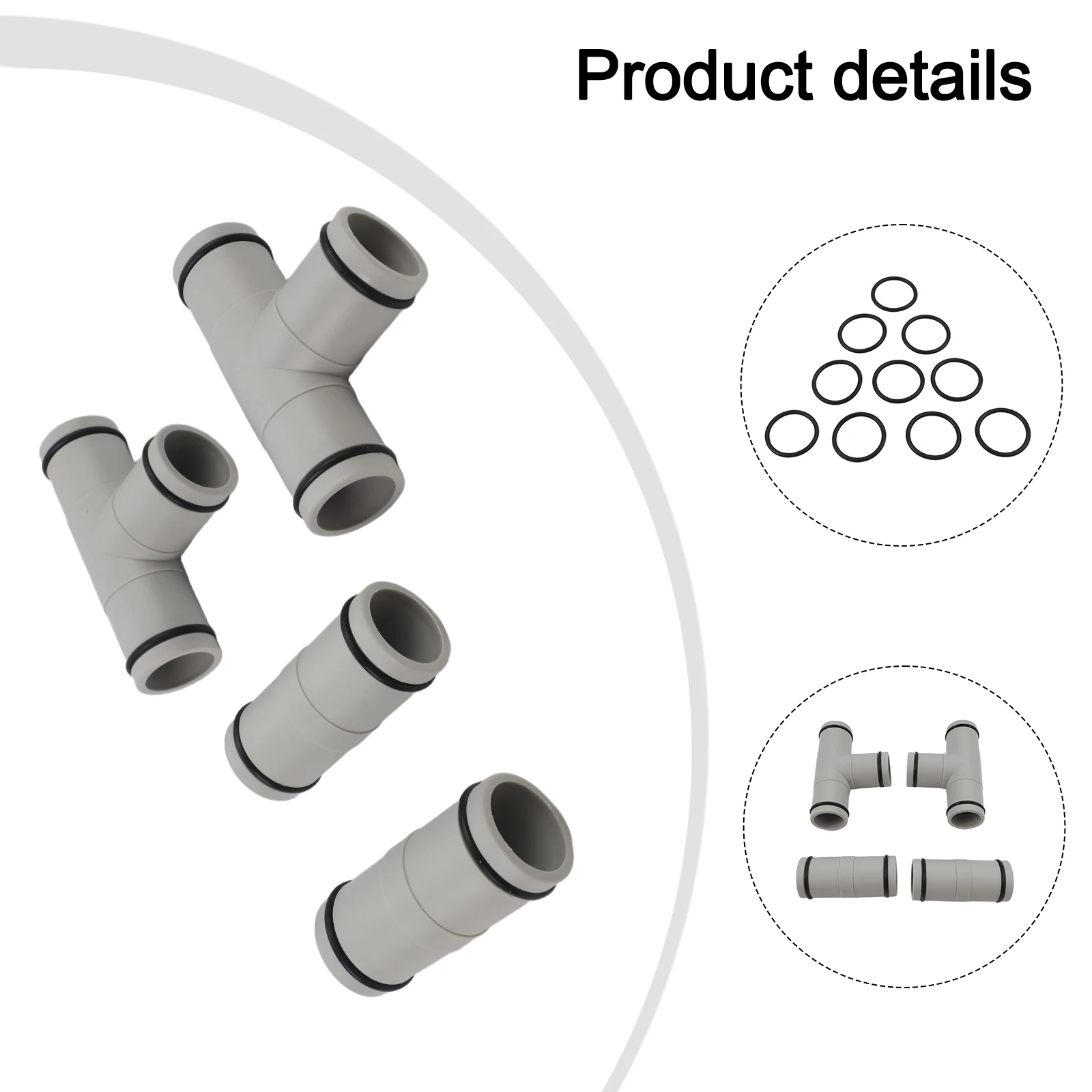 

Pool Hose Connector T Joint Adapter with O Rings for 0 25 Inch For Swimming Pool Filters Leak Proof and Efficient Water Flow