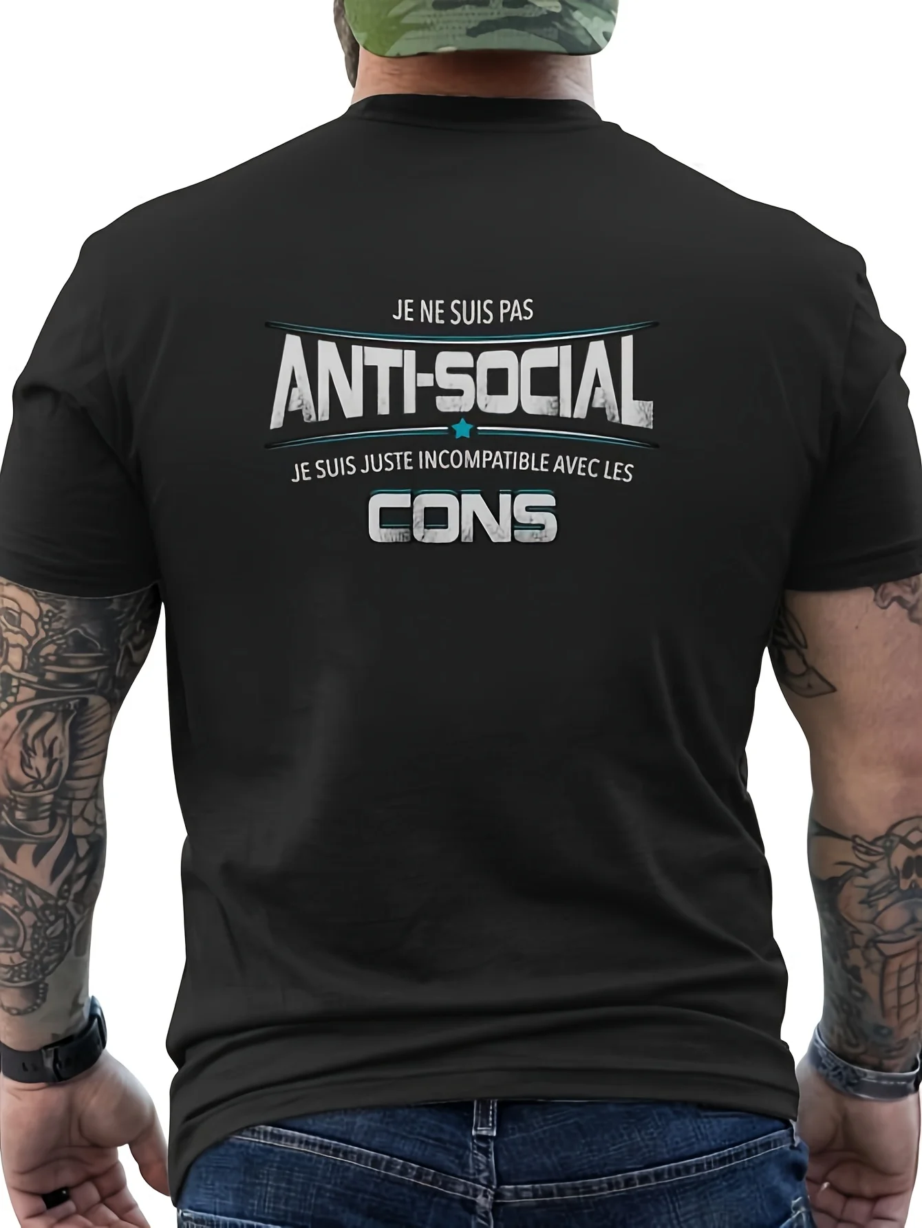 Printed with Anti Social Messages for Leisure Outings and As A Gift, It Is A Flexible Daily Outfit That Exudes Personal Charm