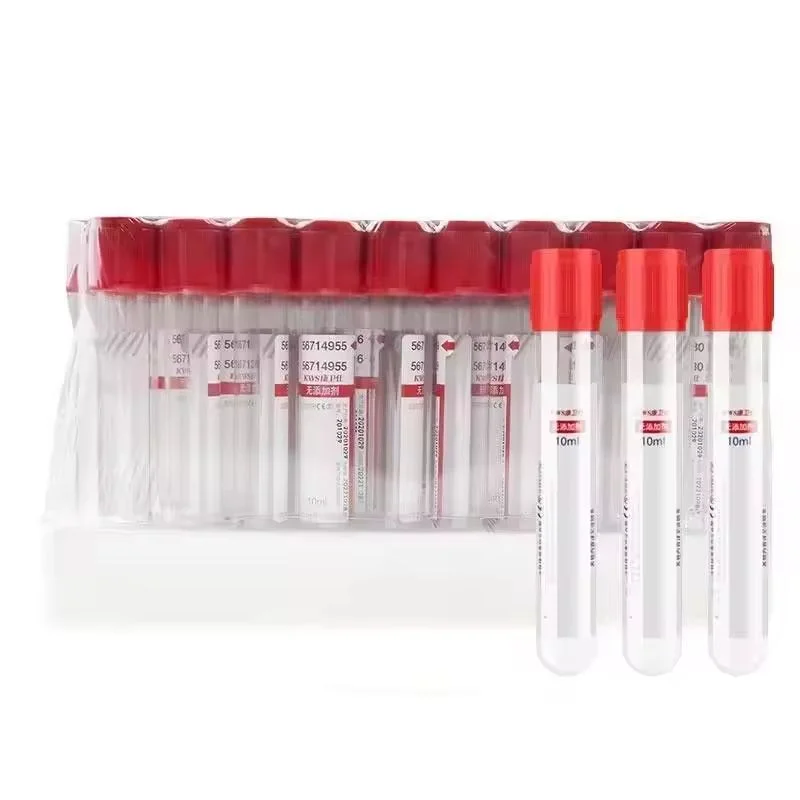 100 قطعة 3 مللي 5 مللي 10 مللي المتاح فراغ جمع الدم أنبوب عادي دون المضافة أنبوب أحمر مختبر المواد الاستهلاكية أنابيب