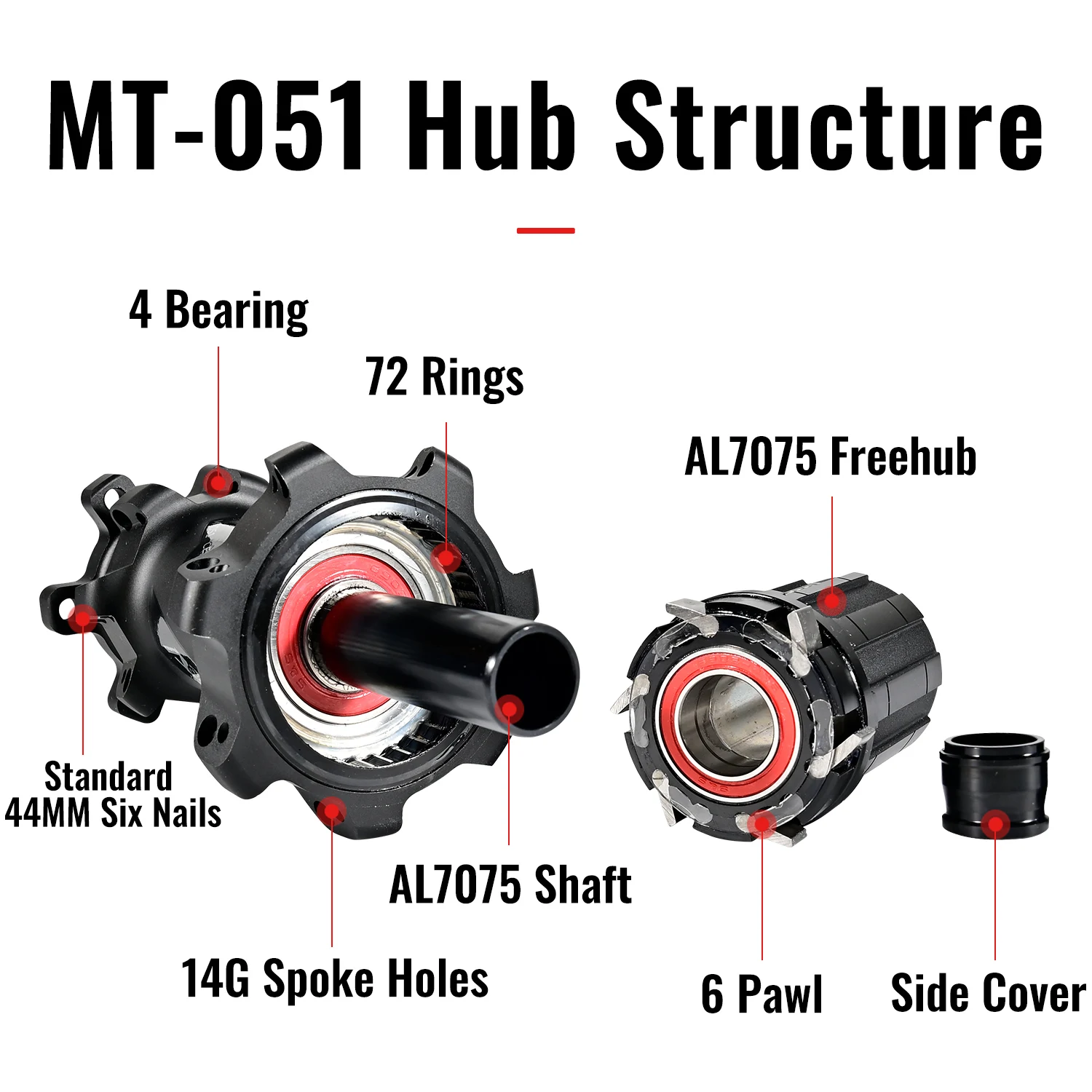 محور دفعة ، قرص سحب مستقيم ، فرامل ترباس ، 28 فتحة ، 6 باولز ، 72 نقرة ، دراجة MTB ، ركوب الدراجات ، دراجة ، 8 ، 9 ، 10 ، 11 ، 12 سرعة #3
