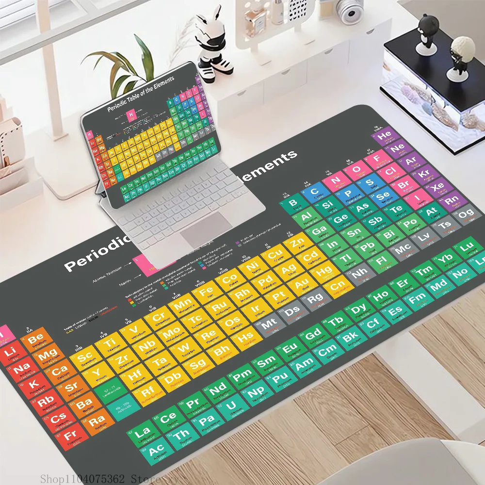 Chemistry Periodic Table Of The Elements Mousepad Desk Mat With Pad Gaming Accessories Prime Gaming XXL Keyboard Pad Padding Mat