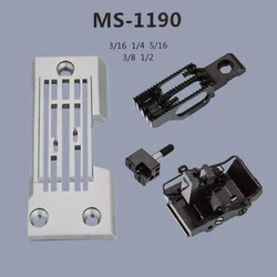 JUKI MS-1190 Gauge Set Double Needle Sewing Machine Needle Plate Feed-Dog Presser Foot Needle Clamp Kit