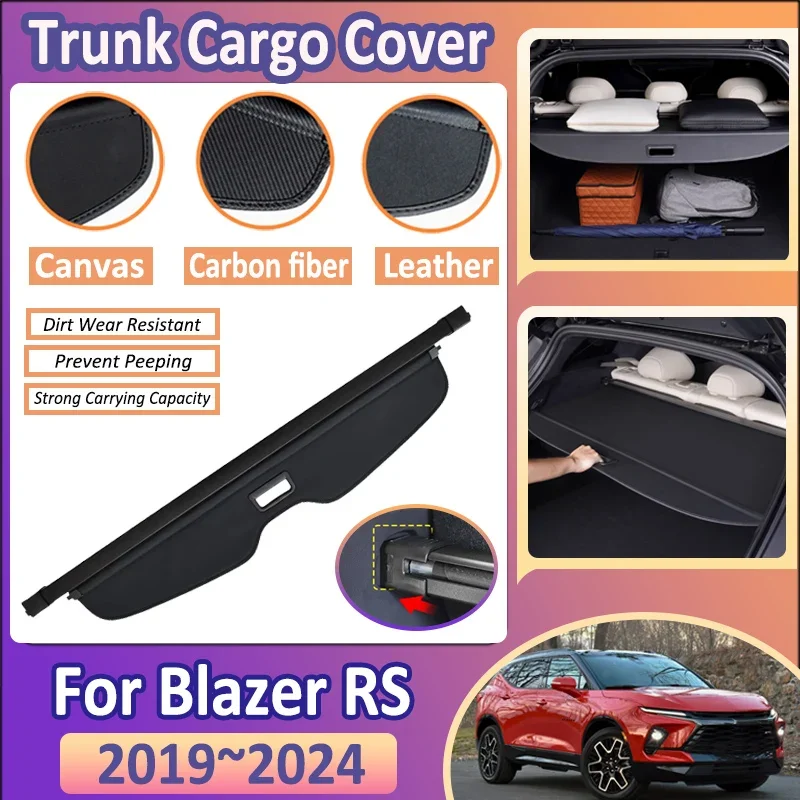 

Car Trunk Cargo Cover For Chevrolet Blazer RS 2019~2024 Luggage Storage Partition Board Trunk Curtain Auto Interior Accessories