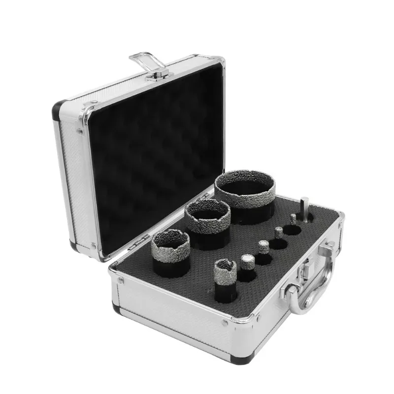 6/8/10/13/19/35/45/65/HEX Diamond Drill Bit Set Aluminium Box Hole Saw Set Marble Drill Bit for Concrete Granite Tile