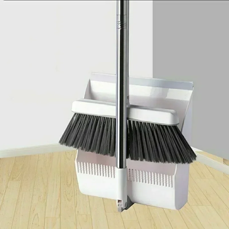 2PCS/Set Brooms Folding Dustpan Cleaning Tools Squeeze Courtyard Toliet Floor Wiper Garbage Collector Soft Hair Dust Sweeper