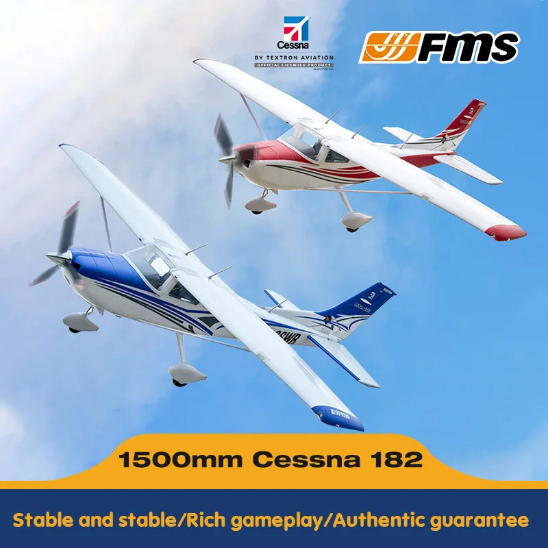 Fms 1500mm Cessna 182 Samolot treningowy Elektryczny zdalnie sterowany model samolotu Stałopłat Zewnętrzny samolot zdalnie sterowany