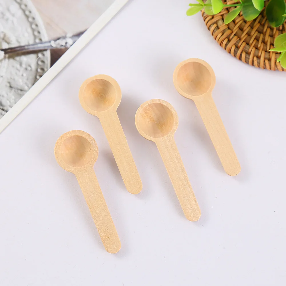 Mini Wooden Spoons Small Wooden Spoons Condiments Spoons Bulk for Spice Coffee Condiment Honey Teas Sugar Kitchen Cooking