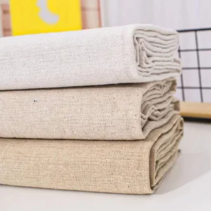 50x150cm Raw Cloth Hemp Cotton Linen Fabric Burlap Texture for Sewing Patchwork Painting Quilting Table Runner Party Decoration