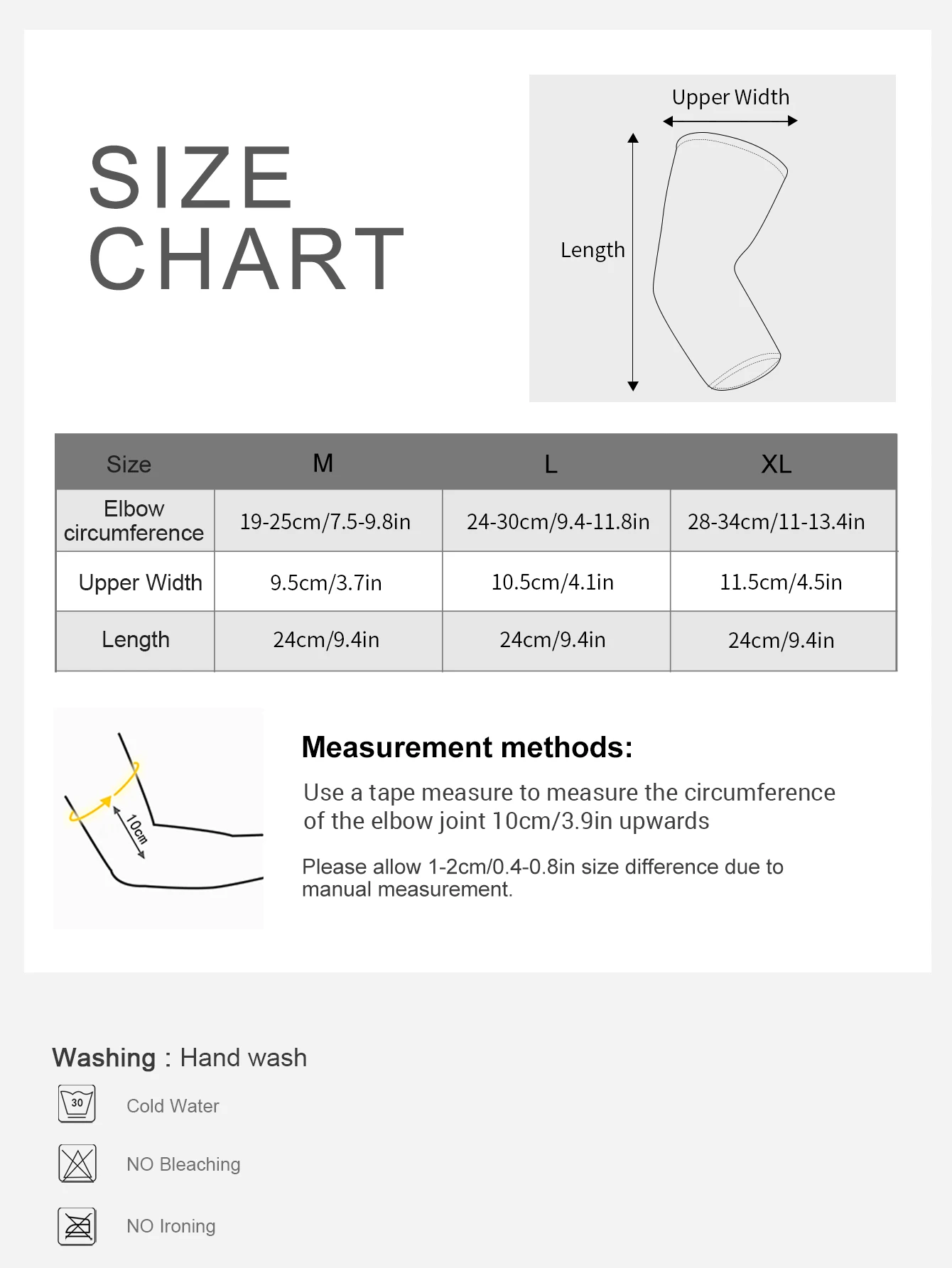 VBOSi قطعة واحدة من أكمام الكوع المرنة القابلة للتنفس، دعم رياضي للجري في صالة الألعاب الرياضية للاستخدام اليومي للنساء والرجال #6