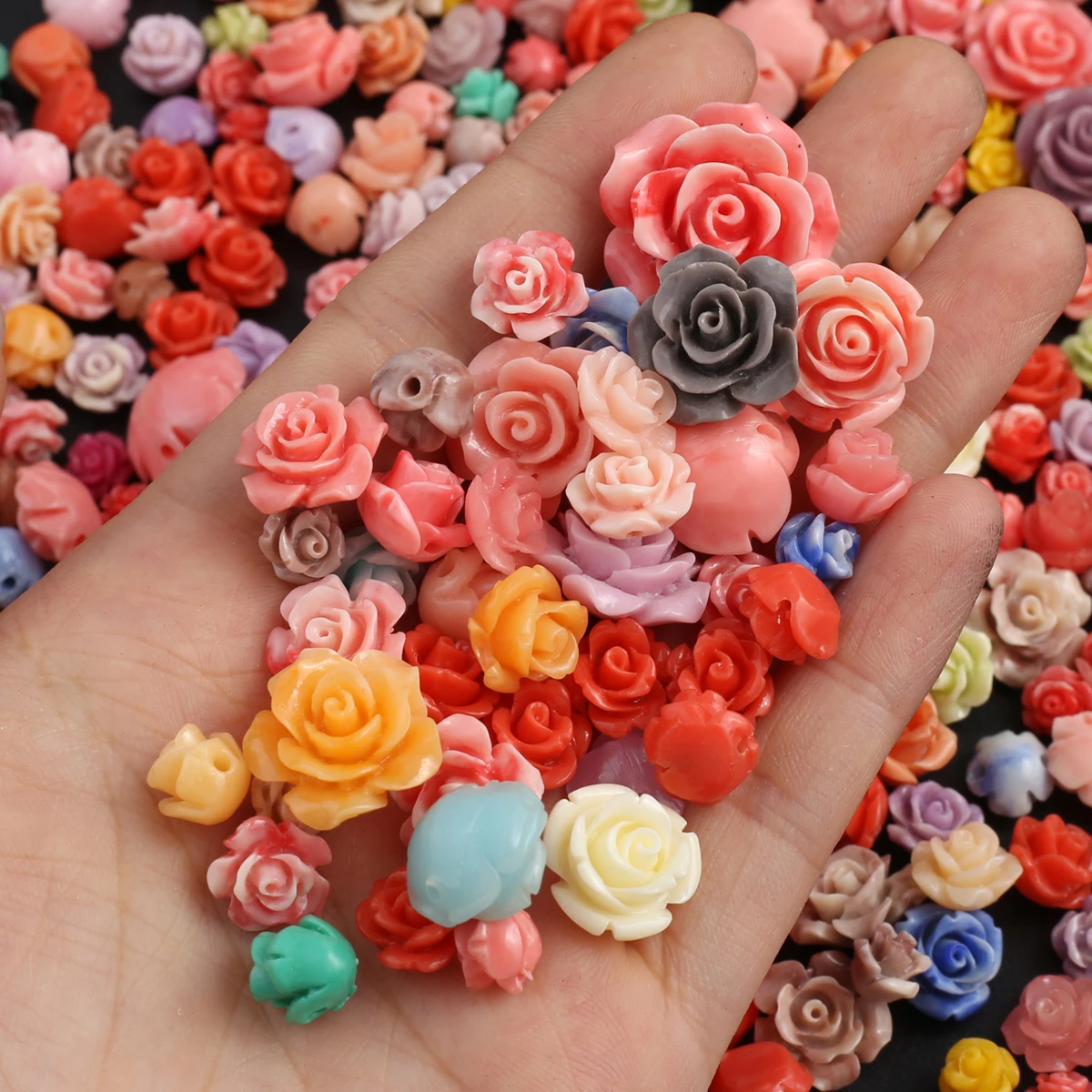 Rose Em Forma De Trompete Contas Coral, Produção De Jóias Exquisite, DIY Colar Coral Sintético, Brincos e Pulseira Acessórios, Presente