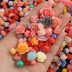Rose Trumpet Shaped Coral Beads Exquisite Jewelry Production DIY Synthetic Coral Necklace Earrings Bracelet Accessories Gift