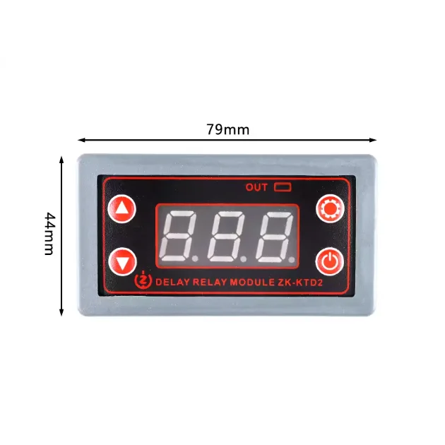 KTD2 5V 12V 24V fully compatible delay relay module triggers cycle timing anti overshoot shell