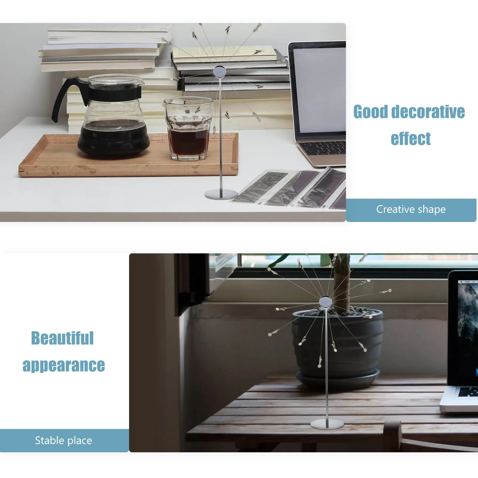 

Creative Sky Wheel Photo Clips Desktop Picture Holder Premium Display Rack For Home Office Decoration Tabletop Cards Memo