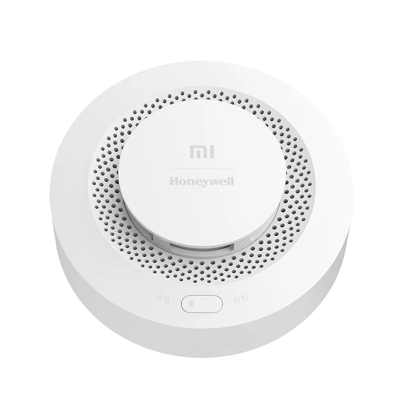Xiaomi mijia-sensor de incêndio madeira, detector de incêndio, sensor sonoro, visual de fumaça, controle remoto pelo app mi home