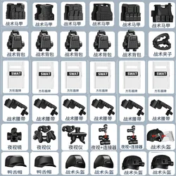 Military Equipment Weapon Vest SWAT Soldier MOC Action Figures Accessories Army Parts Building Block Bricks Toys Juguetes