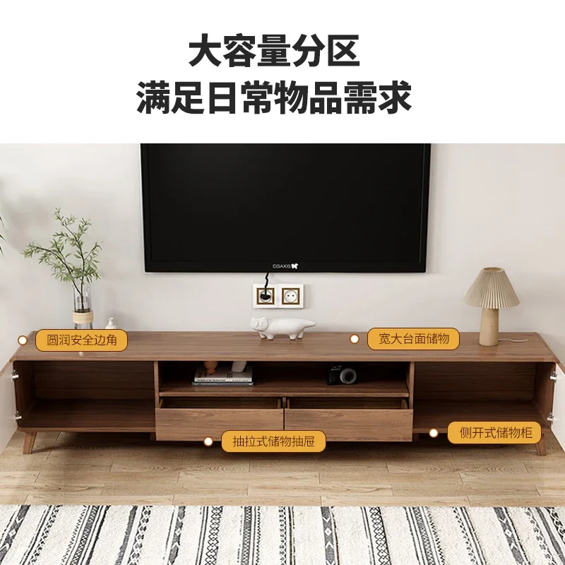 خزانة تلفزيون، طاولة قهوة بسيطة وحديثة، خزانة أرضية صغيرة للشقة، أرضية غرفة المعيشة الصينية الجديدة