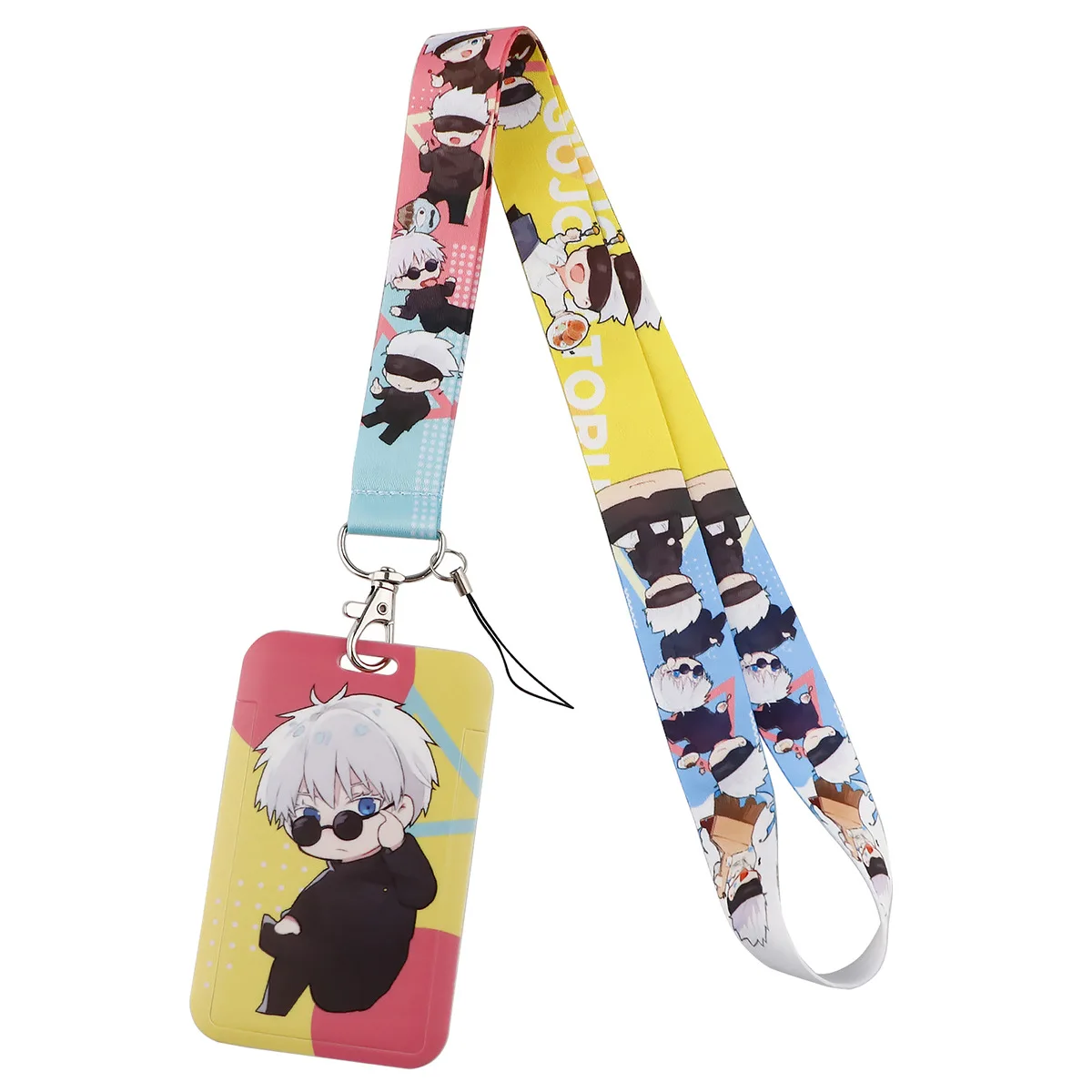 Anime figure Naruto phone lanyard bus Cartoon pendant work ID student ID access control card holder hard shell key chain gifts view 4