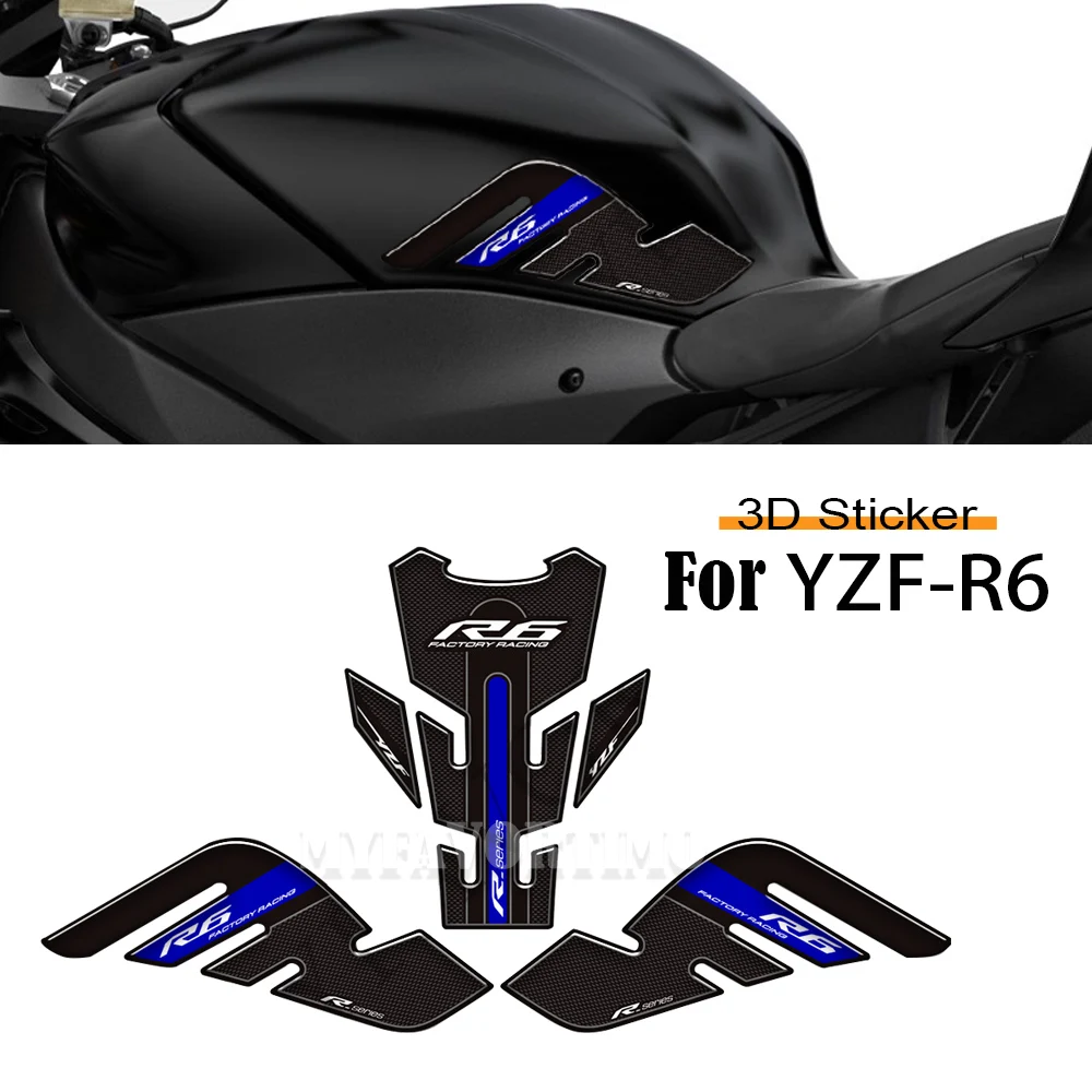 

For YAMAHA YZF-R6 YZF R6 YZFR6 Protector Motorcycle Tank Pad Grips Kit Knee Fairing Fender 3D Stickers Decals