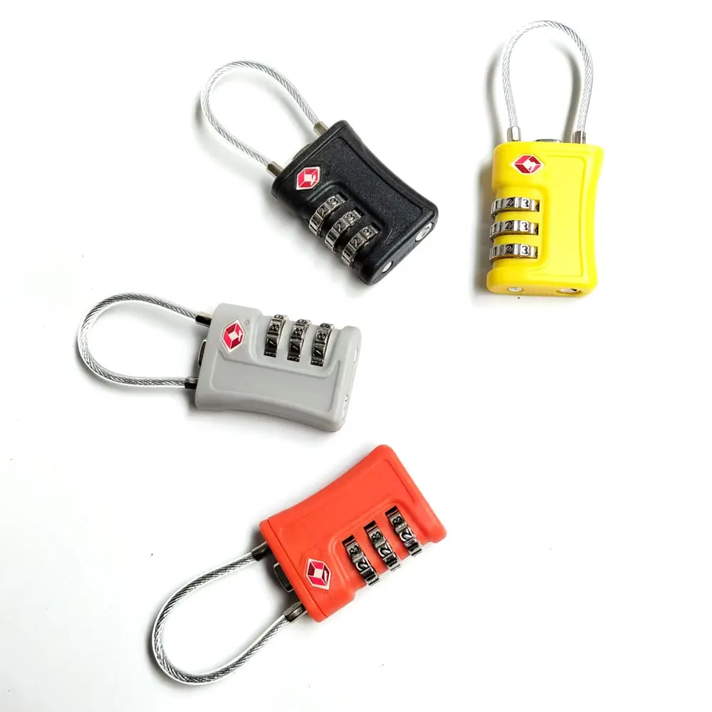 New TSA Customs Colorful Code Lock for Travel Luggage Password Changeable Lock Contrast Color Design Padlock Cabinet Locker