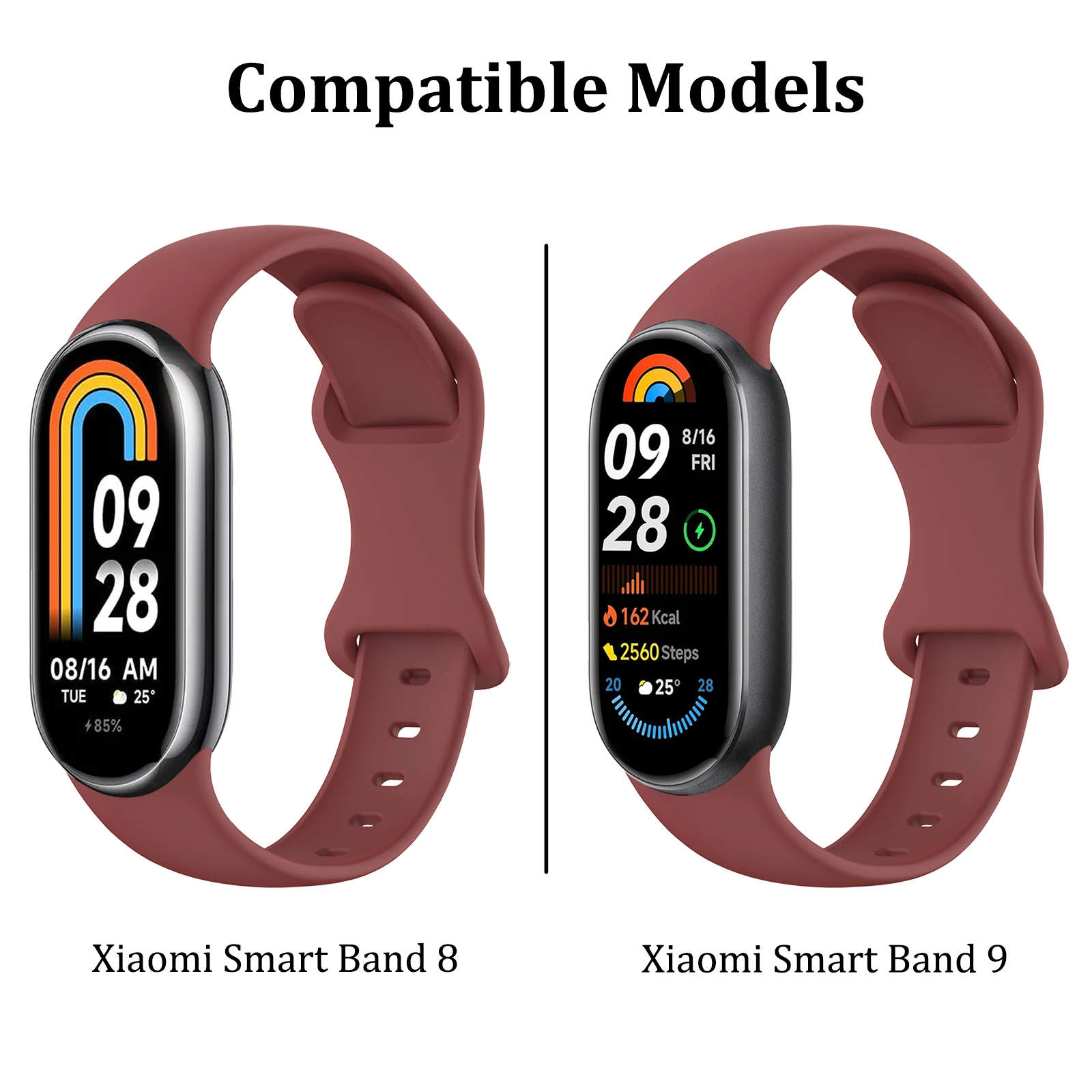 حزام سيليكون لشاومي Mi Band 8 9 العصابات NFC الرياضة معصمه لساعة Xiaomi 8 9 Smartwatch الفرقة سوار Correa اكسسوارات