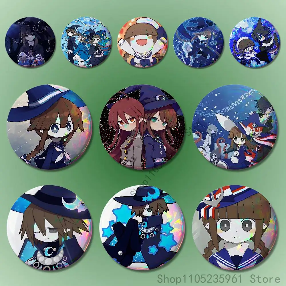 

W-WadanoharaS Badges 25 32 44 58 75 mm Round Cosplay Pin Fans Collect Friends Gifts Brooch Souvenir Custom