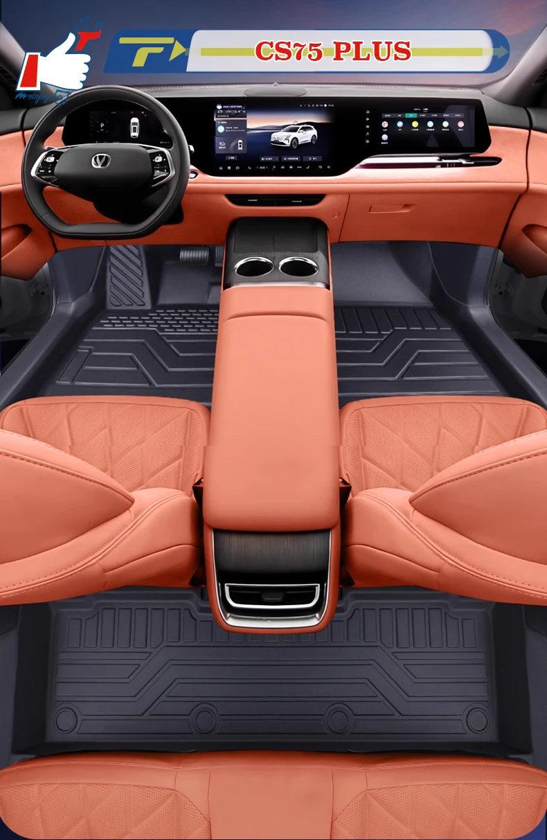 

Автомобильный напольный коврик с левым рулем для Changan CS75 PLUS 2020-2025, полностью окруженный коврик для ног, напольный коврик, водонепроницаемый