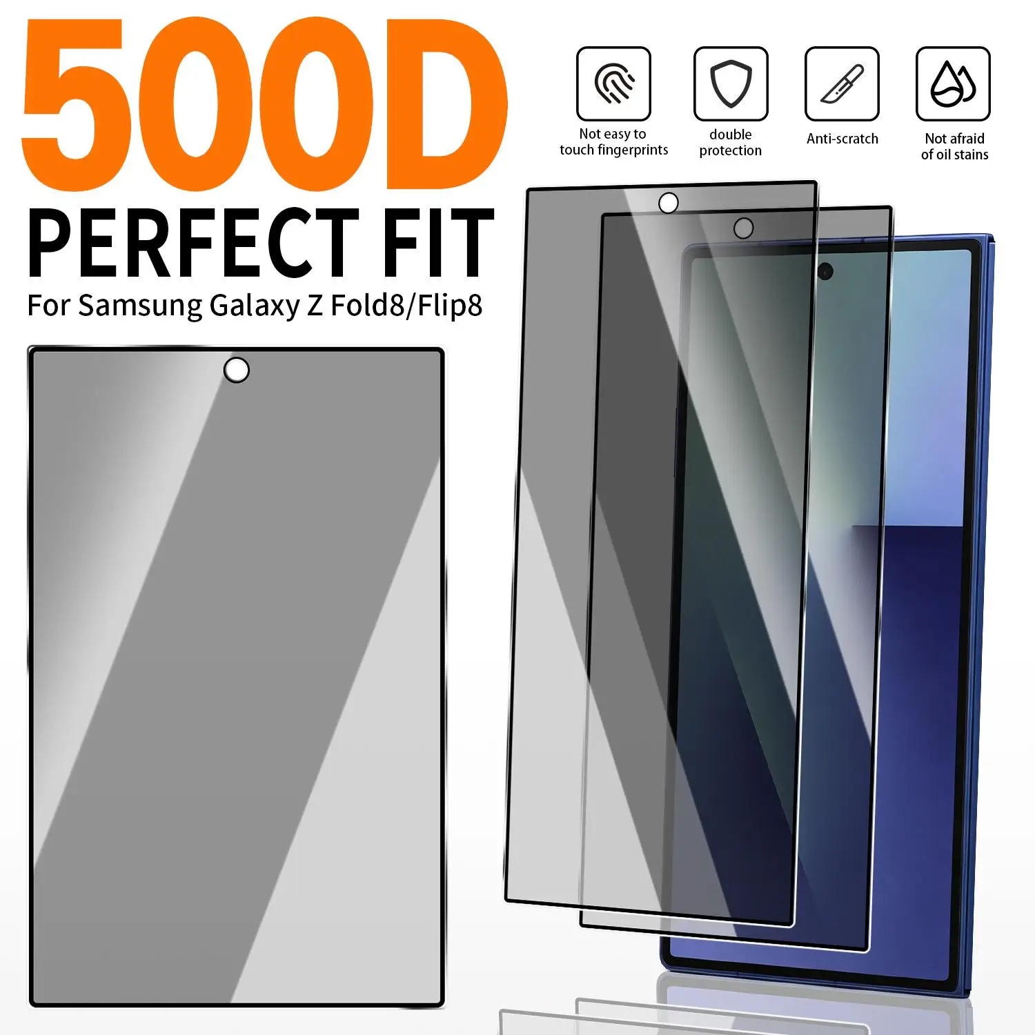 Privacy Protection Tempered Glass Films For Samsung Galaxy Z Fold 8/8 Ultra 5G Anti-Peeping Screen Protectors ZFold8 ZFold8Ultra