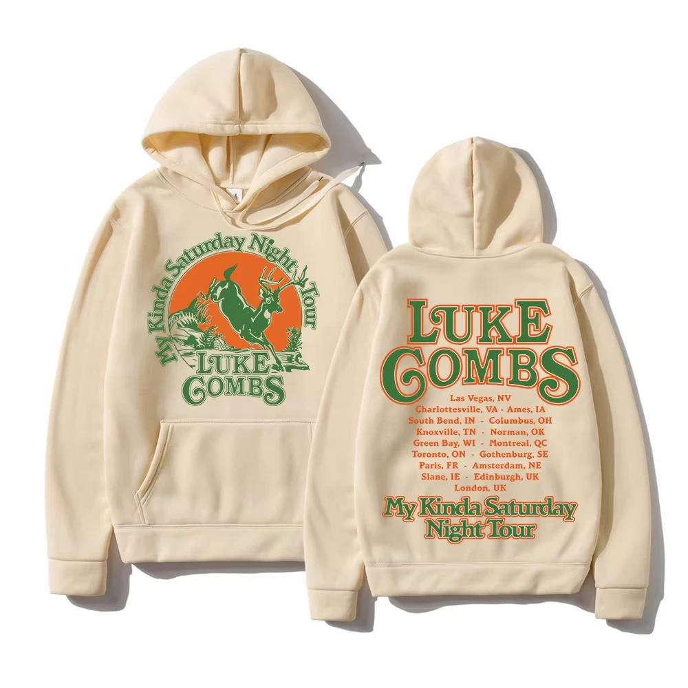 Luke Combs 2026 Deer Tour Hoodie Fashion Retro Autumn/Winter Casual Hoodie Unisex